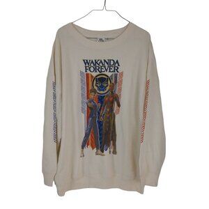 Marvel Studios Wakanda Forever Black Panther Crewneck Oversized M Sweatshirt